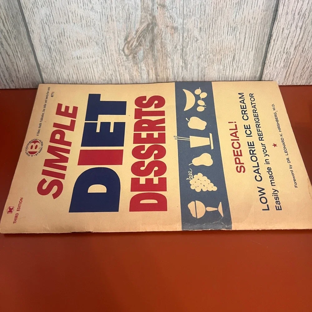 Vintage 1973 Simple Diet Desserts Cookbook Basic Health Publications 1956 Retro